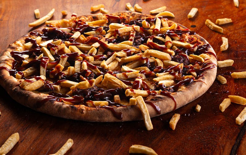 Loaded BBQ Chicken pizza with smoky sauce